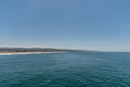 Scenic panoramic Orange County coast vista viewed from Newport Bach, California Royalty Free Stock Photo