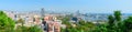 Scenic panoramic view from above to Barcelona, Spain