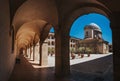 Scenic panoramic view of courtyard of the historic hospital La Vieille Charite . Now it functions as museum and is used for