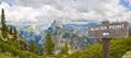 Scenic panoramic view of famous Yosemite Mountains from the Glacier point view - Yosemite National Park Royalty Free Stock Photo