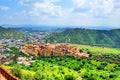 Scenic Panoramic View of The Great Amer Fort in Rajastan Region, India in Summer