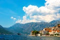 Scenic panoramic view of the historical city of Perast
