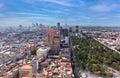 Scenic panoramic view of Mexico City center from the observation deck at the top of Latin American Tower Torre Royalty Free Stock Photo
