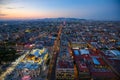 Scenic panoramic view of Mexico City historic center from the observation deck at the top of Latin American Tower Torre Royalty Free Stock Photo