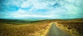 Scenic panoramic view from Mullaghcarn Mountain walk - Omagh Royalty Free Stock Photo