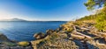 Scenic panoramic view of the ocean and Jack Point and Biggs Park Royalty Free Stock Photo