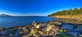 Scenic panoramic view of the ocean and Jack Point and Biggs Park Royalty Free Stock Photo