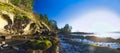 Scenic panoramic view of the ocean and Jack Point and Biggs Park Royalty Free Stock Photo