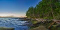 Scenic panoramic view of the ocean and Jack Point and Biggs Park Royalty Free Stock Photo