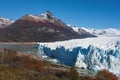 Scenic panoramic view to the gigantic melting Perito Moreno glacier,  in Santa Cruz Province,Patagonia, Argentina Royalty Free Stock Photo