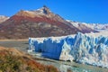 Scenic panoramic view to the unique gigantic melting Perito Moreno glacier,Patagonia, Argentina. Royalty Free Stock Photo