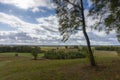 Scenic pastoral autumn landscape of rolling hills