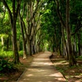 Scenic pathways meander through Thailands serene public parks