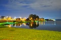 Scenic peaceful night at Lower Seletar Reservoir Royalty Free Stock Photo