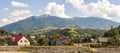 Scenic picture view of a picturesque village in Carpathian mount