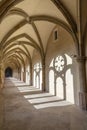 Scenic pillar and isle in the old monastery at the dome of Trier