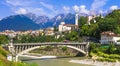 Scenic places and towns of northern Italy - Belluno Royalty Free Stock Photo