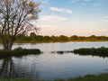 Scenic Pond at Veterans Park in Spring Hill KS Royalty Free Stock Photo