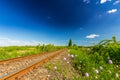 Scenic railroad in remote rural area
