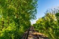 Scenic railroad in remote rural area