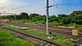Scenic Railway tracks in rural India Royalty Free Stock Photo