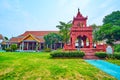 The red Ho Rakang bell tower, Wat Phra That Hariphunchai Temple, Lamphun, Thailand Royalty Free Stock Photo