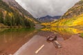 Scenic Autumn Reflection at Maroon Bells Royalty Free Stock Photo