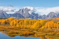 Teton Scenic Reflection in Fall Royalty Free Stock Photo