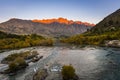 Scenic at the remarkables during sunset Royalty Free Stock Photo