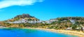 Scenic Rhodes island, Lindos bay. Greece, summer sunny day Royalty Free Stock Photo