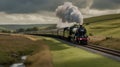 A Scenic Ride On A Green Steam Train In Yorkshire Dales