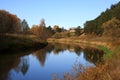 Scenic river in autumn Royalty Free Stock Photo