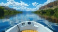 Scenic river view from a boat Royalty Free Stock Photo