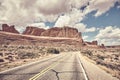 Scenic road in Arches National Park, USA Royalty Free Stock Photo
