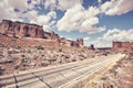 Scenic road in Arches National Park, USA Royalty Free Stock Photo