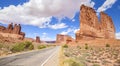 Scenic road in Arches National Park, Utah, USA Royalty Free Stock Photo