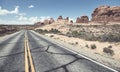 Scenic road in Arches National Park, Utah, USA Royalty Free Stock Photo