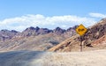 Scenic road Artists Drive with road sign DIP for Royalty Free Stock Photo