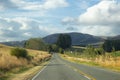 Scenic road in Canterbury area, New Zealand Royalty Free Stock Photo