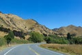 Scenic road in Canterbury area, New Zealand Royalty Free Stock Photo