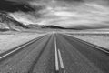 road in the deat valley desert in the national park Royalty Free Stock Photo