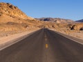 Scenic road in the desert of Nevada - Death Valley National Park Royalty Free Stock Photo
