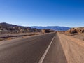 Scenic road in the desert of Nevada - Death Valley National Park Royalty Free Stock Photo