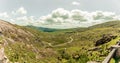 The scenic road of Healy Pass, a 12 km route through the borderlands of County Cork and County Kerry in Ireland Royalty Free Stock Photo