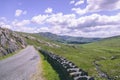 The scenic road of Healy Pass, a 12 km route through the borderlands of County Cork and County Kerry in Ireland Royalty Free Stock Photo