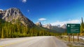 Scenic Road Icefields Parkway, Canadian Rockies Royalty Free Stock Photo