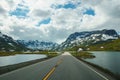 Scenic road in Norway - scandinavian landscape