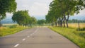 scenic road through the peaceful countryside, offering a breathtaking view of the lush landscape