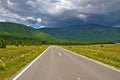 Scenic road in region of Lika Royalty Free Stock Photo