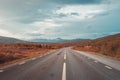 Scenic road between Sweden and Norway in autumn Royalty Free Stock Photo